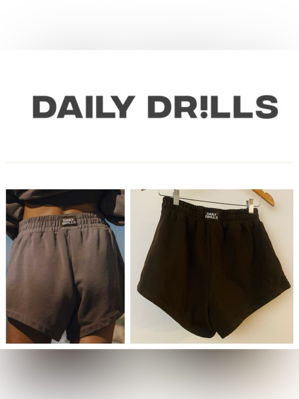 DAILY DRILLS Women’s Brown Cotton Fleece Short